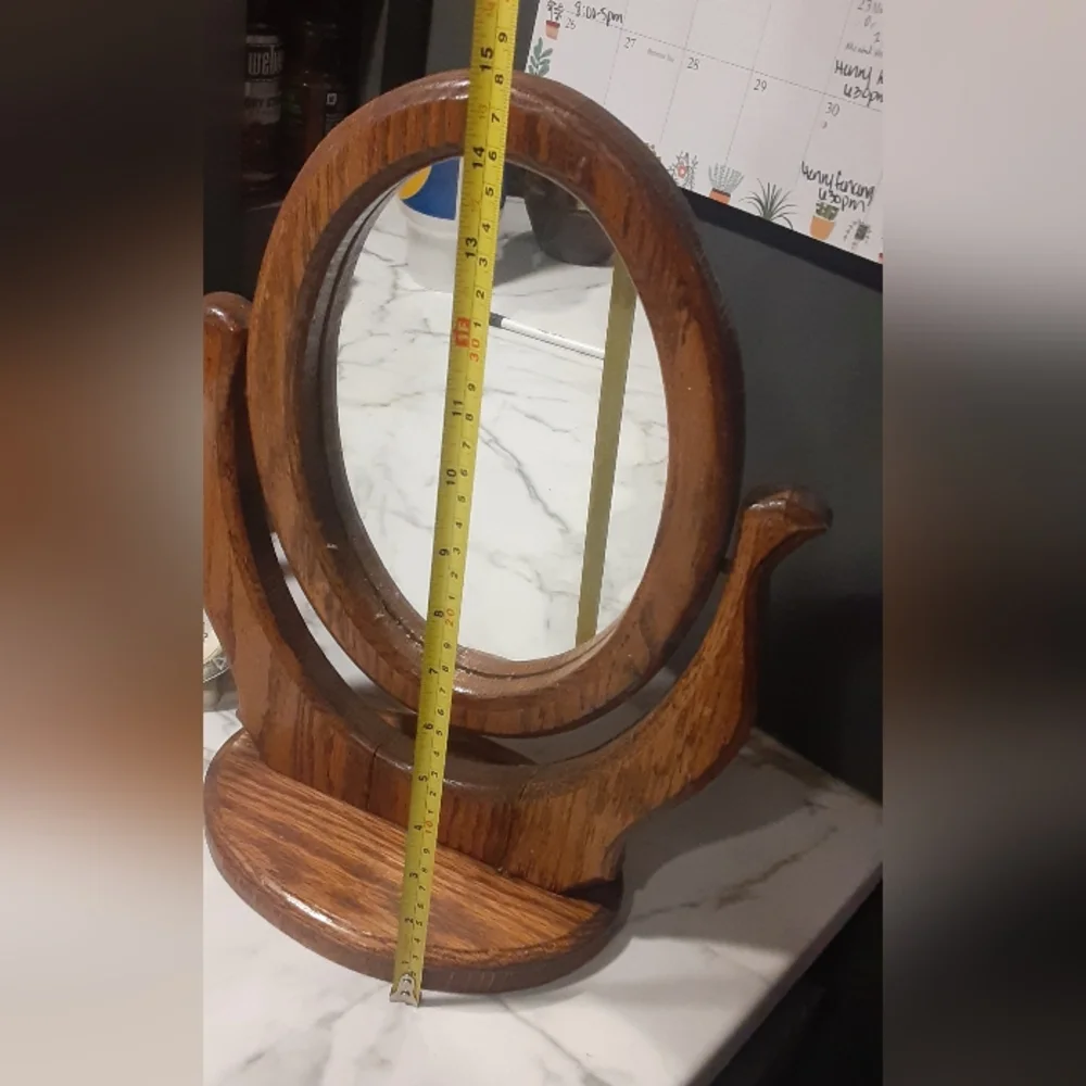 Antique Tabletop Wooden Mirror-beautiful piece